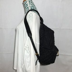Moschino Black Quilted Nylon Backpack Bag Purse
